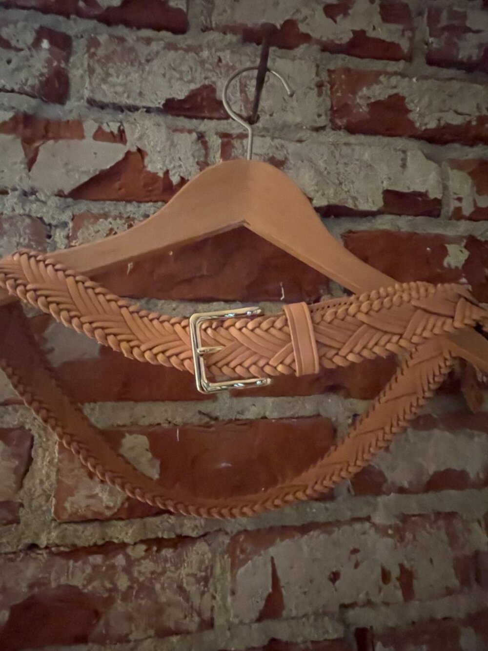 J. CREW Woven Light Tan leather belt - never worn